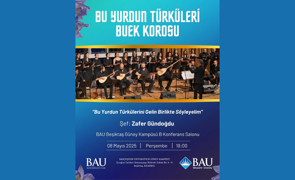 "The BUEK Choir performed its third concert with “Bu Yurdun Türküleri”.